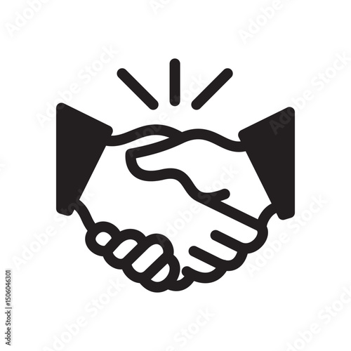Handshake Icon In Trendy Design Vector Eps 10