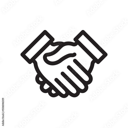 Handshake Icon In Trendy Design Vector Eps 10