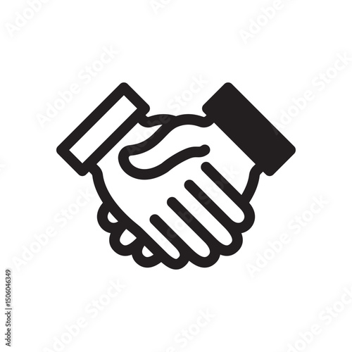 Handshake Icon In Trendy Design Vector Eps 10