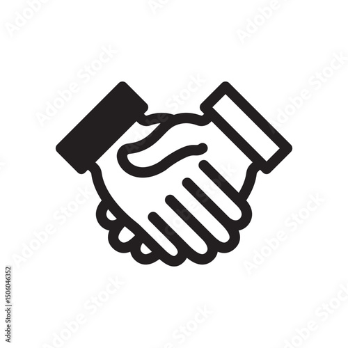 Handshake Icon In Trendy Design Vector Eps 10