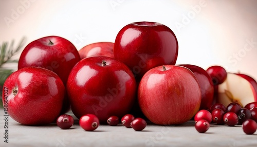 vibrant red apples and tart cranberries a wholesome medley for every meal