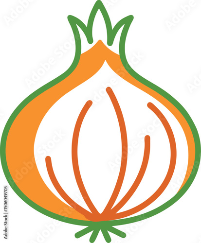 vector illustration of an Onion