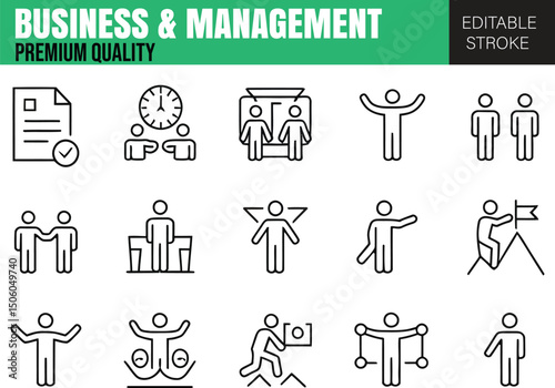 Business Strategy Line Icons