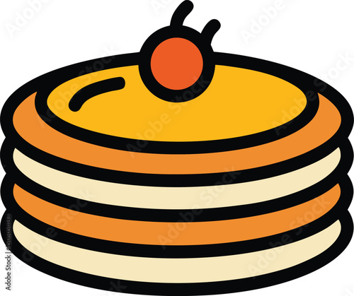 vector illustration of an Pancake food