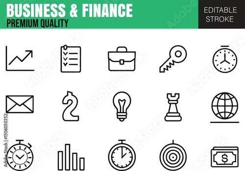Business and Finance icon set