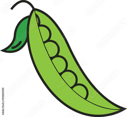 green peas vector illustration