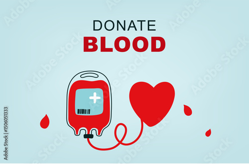 Blood donation illustration concept .Vector