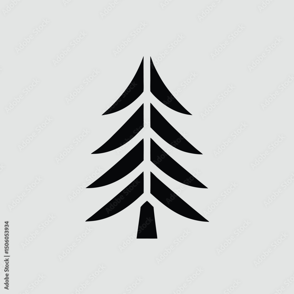 Fototapeta premium christmas tree vector illustration
