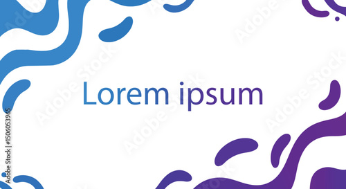 Abstract Fluid Wave Design with Blue and Purple Shapes and Dotted Accents for Modern Backgrounds and Decor