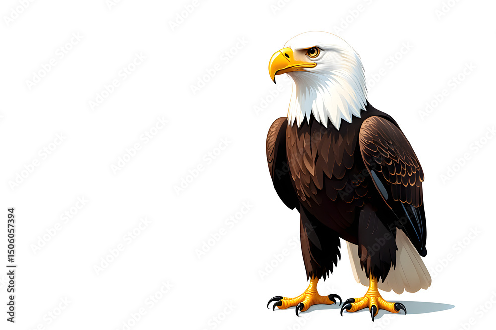 Obraz premium Majestic Bald Eagle: A Powerful Symbol of American Wildlife