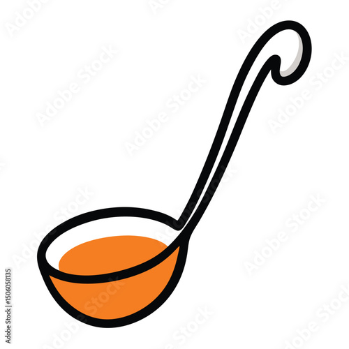 Soup ladle icon vector