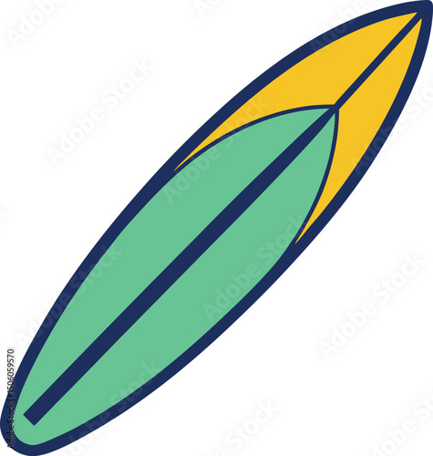 Surfboard icon vector