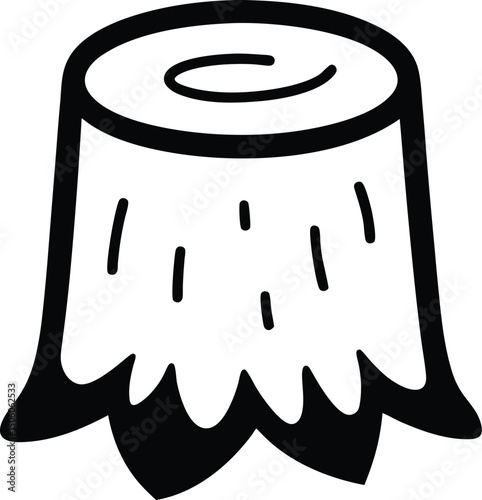 Tree stump icon vector illustration