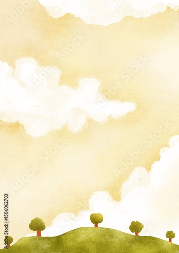 summer landscape with clouds