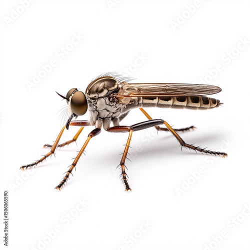 Detailed Macro Shot of Insect with Long Legs and Large Eyes