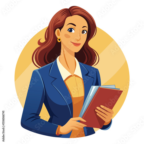 Professional woman holding books (2)