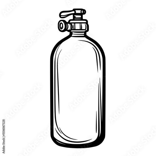 Fire safety equipment icon depicting a fire extinguisher bottle in a simple design