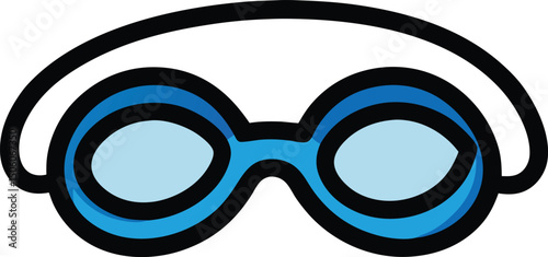 swimming goggles vector illustration