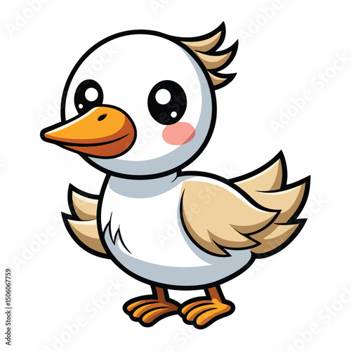 Cute cartoon duckling (1)
