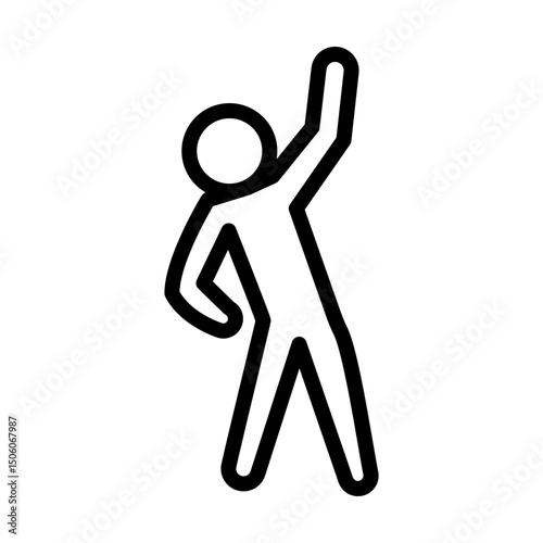 Stretching line icon