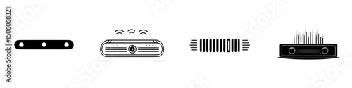 Explore a collection of modern icons representing various electronic devices for design and digital usage