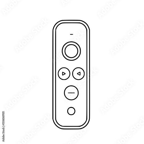 Remote control icon set featuring minimalistic design and essential function buttons