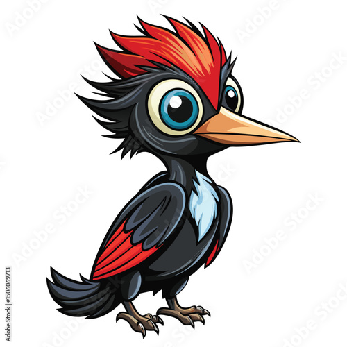 Cute cartoon woodpecker (2)
