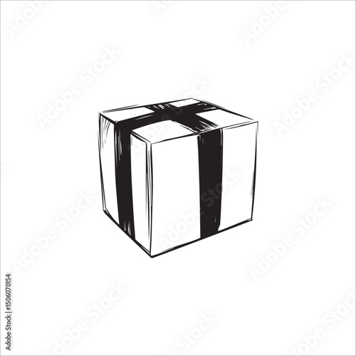 gift box with pronounced ribbons