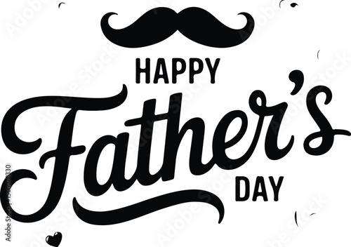 Happy Father's Day Typography Silhouette Set – Calligraphy Style Vectors Father’s Day Lettering Bundle – Silhouette Designs for Dads