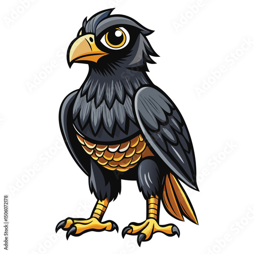 Cute cartoon raptor