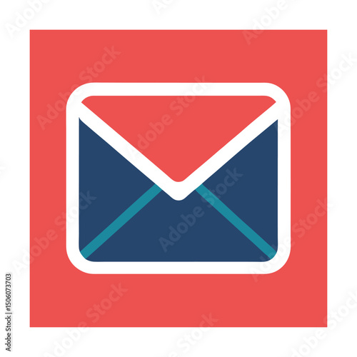 Email Envelope Icon with Notification Symbol photo
