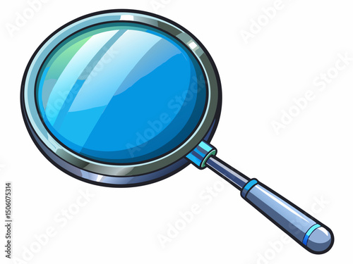 A clean vector illustration of a stainless steel dental mouth mirror with a reflective round head, on a white background