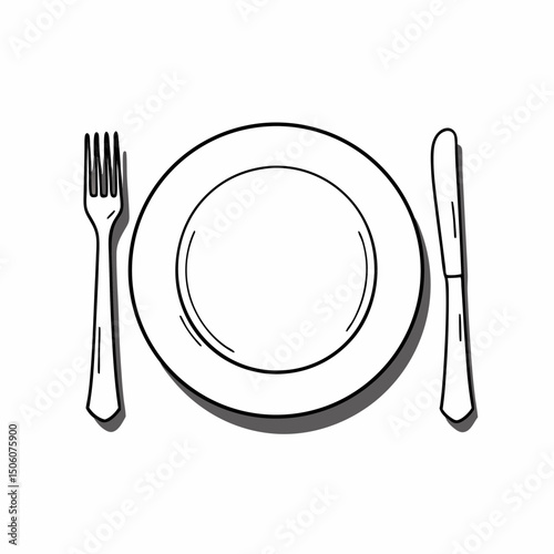 plate and cutlery
