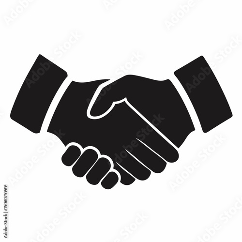 handshake isolated on white background
