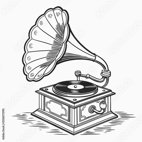 old vinyl gramophone