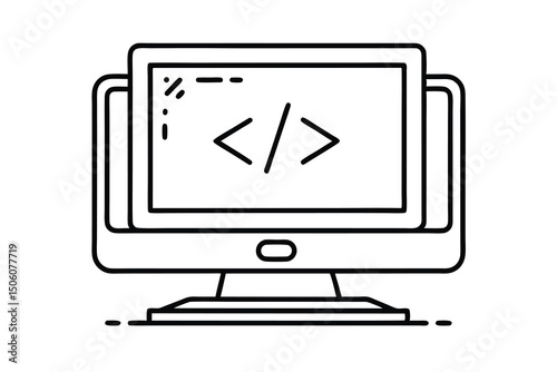 Computer screen displaying code programming software development