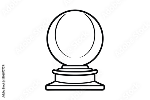 Crystal ball on stand fortune telling psychic prediction
