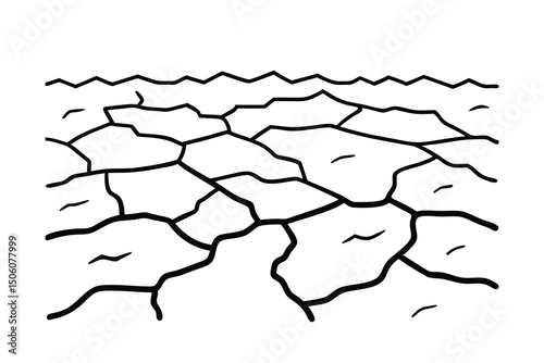 Dry cracked earth surface drought arid land texture