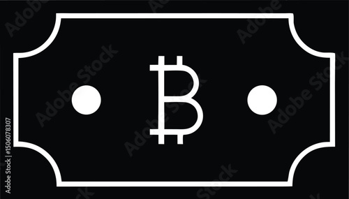 bitcoin money or cash sign for payment, bill, exchange, website. dollar to bitcoin exchange icon isolated.