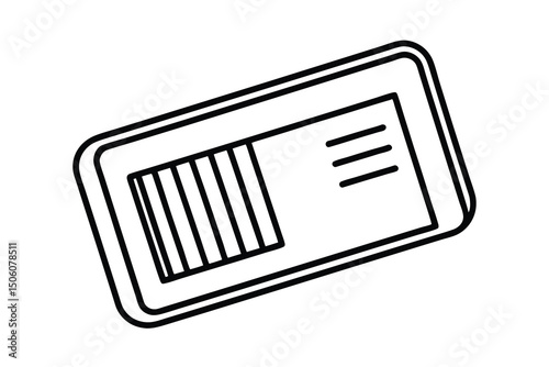 Digital boarding pass mobile ticket airplane travel flight