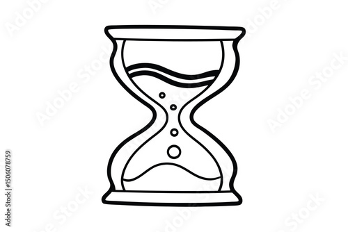 Classic hourglass time measurement sandglass antique design