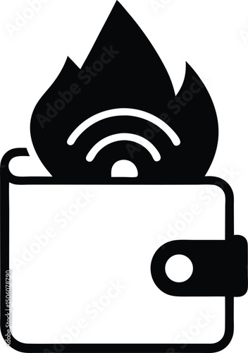 bitcoin hot wallet icon Simple outline vector 
