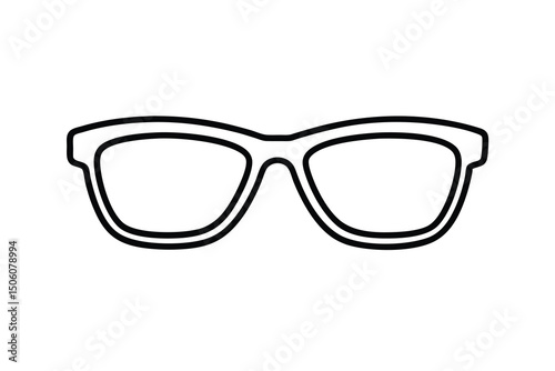 Simple line drawing stylish eyeglasses fashion accessory