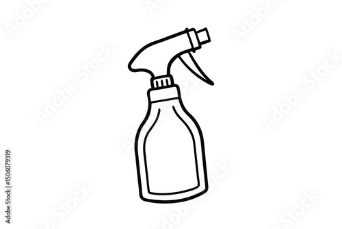 Simple line drawing of a spray bottle for cleaning