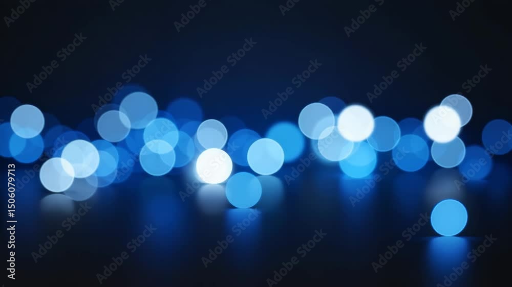 Abstract blue bokeh background with soft light effects  