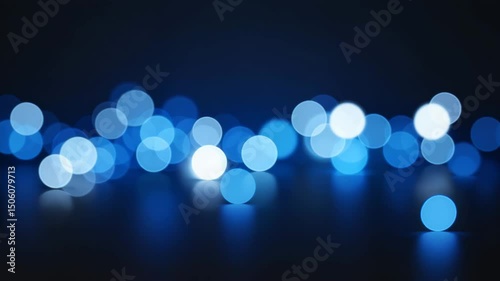 Abstract blue bokeh background with soft light effects  