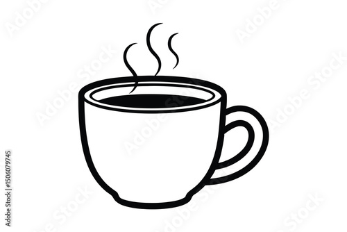 Hot coffee cup drink beverage caffeine morning breakfast