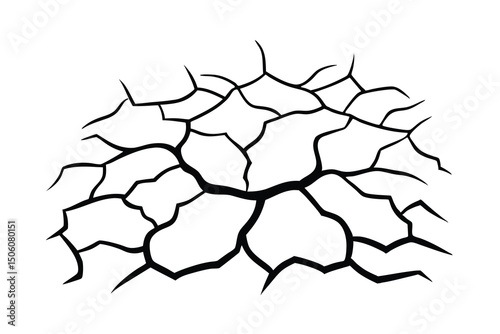 Cracked earth drought dry land texture pattern design