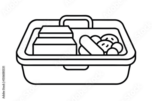 Lunchbox packed with delicious food for a healthy meal