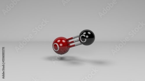 Foto Carbon monoxide molecule